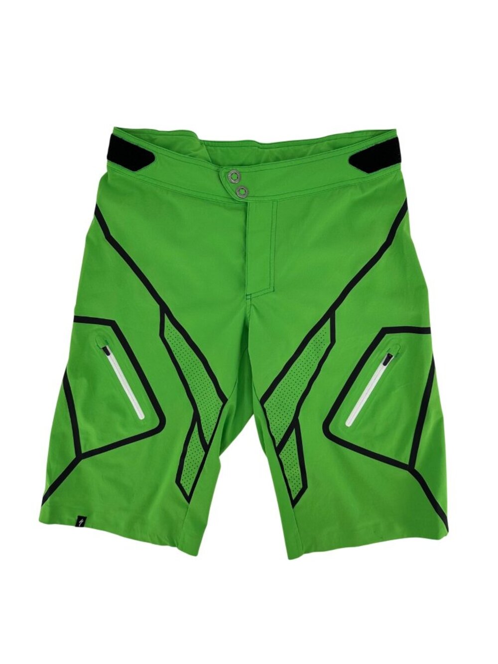 Specialized Green Relaxed Fit Cycling Shorts Mens Size 32  Zip Pockets